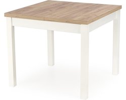 Vierkant eettafel Tiago Uitschuifbaar 90x90 cm eiken met wit