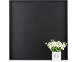 Vierkant Ottomaans dienblad - Extra groot en modern - Zwart - Handige handgrepen - Woonkamer salontafel - Thuisdecoratie - 508 cm breedte