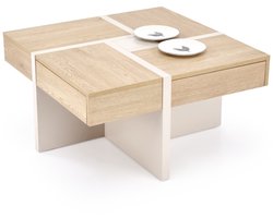 Vierkant salontafel Sevilla 80x80 cm Kashmir met lades