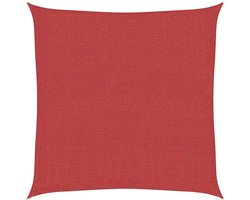 Vierkant Schaduwdoek 2.5x2.5 m - Rood - HDPE Zonnedoek 160 g/m² - 90% UV-Bescherming - Ademend & Winddoorlatend - UV-Bestendig Zonnescherm voor Tuin & Balkon
