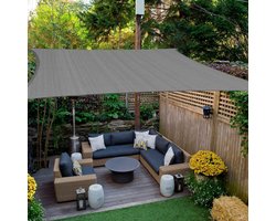 Vierkant schaduwdoek 3x3 m- ademend HDPE schaduwdoek (185 g/㎡)- 3 m schaduwnet met UV-bescherming voor patio- tuin- terras- kamperen- buiten- grafietgrijs- 3x3 m