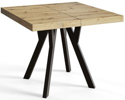 Vierkant Tafel Uitschuifbare, Eettafel, Diameter 90 cm - 190 cm, Artisan, Verzameling Rico