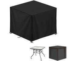 Vierkant Tuinmeubel Deksel - Garden Furniture Cover - 420D Oxford Waterdicht Winddicht - 1 Stuk - Voor Buiten Tafel Zwart