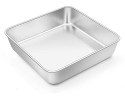 Vierkante Bakvorm RVS 20x20 cm - Duurzaam en Vaatwasmachinebestendig