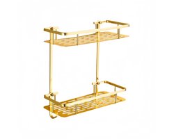 Vierkante Doucheplank Wandplank Zonder Boren Aluminium Organizer met Haken