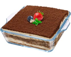 Vierkante Glazen Bakplaat - Borosilicaatglas - Mini Ovenbestendige Schalen - Ovenbestendige Duidelijke Glazen Braadschaal - 15.2cm*13.2cm*4.3cm