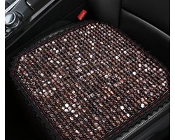 Vierkante Houten Kussen met Houten Ballen voor Autozetel - Comfortabele Zitting, Ademend en Duurzaam Kussen, Perfect voor Auto en Thuisgebruik