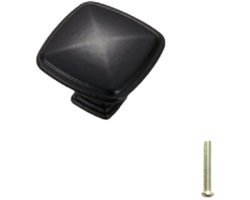 Vierkante Kastknop - Zwart 3cm – Meubelgreep – Handvat - Meubelknop - Ladegreep
