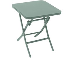 Vierkante, opvouwbare bijzettafel van aluminium voor in de tuin, model GREENSBORO