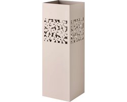 Vierkante paraplustandaard van metaal met houtsnijwerk - Organiseer je paraplu's praktisch en stijlvol