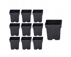 Vierkante productiepotten 2,5L 15cm zwart (10 st.)