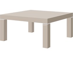 Vierkante Salontafel Monaco 100 cm breed in HG cappuccino