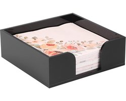 Vierkante Servethouder Acryl Handdoekenrek Gast Handdoeken Papieren servetten Eettafel Keuken Handdoekenrek Badkamer IJdelheid Decoratief Toilet Tissuepapier Handdoek (Zwar