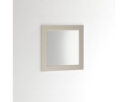 Vierkante Wandspiegel 60x60 cm Taupe - Italiaans Design voor Woonkamer of Slaapkamer