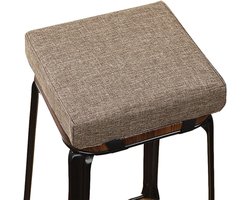 Vierkante Zitkussen met Bevestigingsbanden voor Stoelen en Barkrukken - Wasbare Hoes