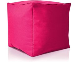 Vierkante zitzak poef 40x40 cm - Voetenbankje en zitkussen voor kinderen en volwassenen