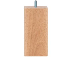 Vierkanten houten meubelpoot 12 cm (M8)