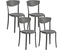 VIESTE - Tuinstoel set van 4 - Donkergrijs