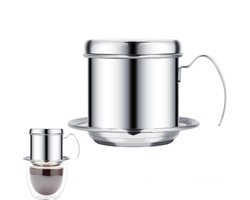 Vietnamese Koffie Maker - Pour over Permanent Rvs Koffiefilter - Slow Coffee Maker - Cafetière Drip Gieter - Dripper Koffiemaker - Geen Stekker Nodig - Ideaal Voor Op Reis En Op De Camping