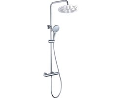 Viidako - Mikii Doucheset Opbouw Compleet – Chroom – Rond - Sedal binnenwerk -Thermostaatkraan – Zeer goede kwaliteit – RVS, ABS en Messing – Design