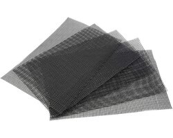 Vijf Stuks Bloempot Drainagemat - Zwarte Plastic Fleece voor Bonsai, Tuinieren en Drainage 30x10cm/30x20cm