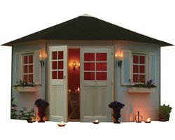 Vijfhoek tuinhuis "Nancy" - 7.88 m² - 4.24 x 3 x 2.82 m - 28 mm