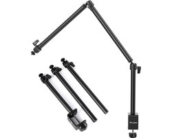 VIJIM LS08 Statief met tafelklem en arm - Drie delen - Maximale hoogte 96 cm - voor tafel/bureau tot 5 cm dik - Zwart