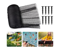 Vijvernet - Vijver Afdeknet - Vijverbescherming - 3x4m - Mesh - Met 8 Grondnagels (10cm)