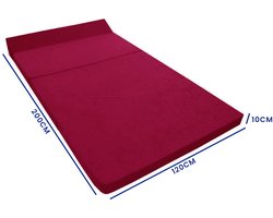 Viking Choice Opvouwbaar Matras Violet - 200x120x10 cm - Inclusief Wasbare Hoes & Opbergtas
