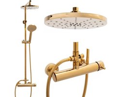 Viking Choice - Regendouche - Ø 23 cm - met handdouche - goud
