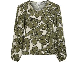 Vila Blouse Vimara Dura V-neck L/s Top/pb 14103116 Capulet Olive Dames Maat - W36