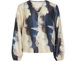 Vila Blouse Visalta Hia L/s V-neck Shirt 14113138 Navy Blazer/hia Dames Maat - W34