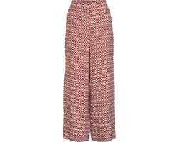 Vila Broek Viida Hw Wide Pants 6 14111199 Cloud Dancer/red Ochre Dames Maat - W38