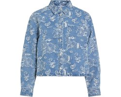 Vila Jas Viianais New L/s Jacquard Denim Jac 14114181 Light Blue Deni/jaquard Dames Maat - 42
