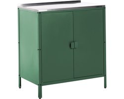 VILAMA - Buitenkeukenkast - Groen - Staal