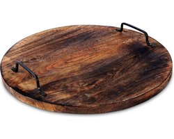Vilde Decoratief Dienblad Hout - 40 cm - Bruin