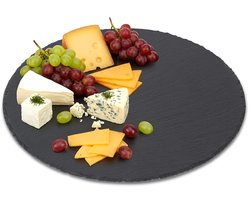 Vilde Dienblad - Leisteen - Zwart - Rond - 30 cm - Met Antislip Pads