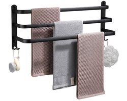 Vilde - Handdoekhouder - Aluminium - Zwart - 60 cm