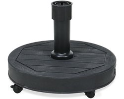 Vilde Serie - Beton Parasolvoet - Antraciet - 27 kg - Weerbestendig - Op Wielen