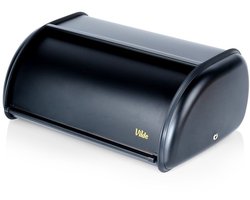 Vilde - Stalen Broodtrommel - 36x23x14,5 cm - Zwart - Modern Design