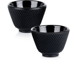 Vilde - Theeset - Gietijzeren Kopjes - 60 ml - Emalia Laag