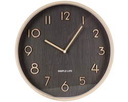 Vilde - Wandklok - 38 cm - Grijze Tarcza - MDF Frame