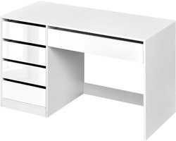 VILIMA - Bureau - Bureau wit - Bureau met lades - Opbergruimte - Klassiek ontwerp - Voor kantoor, slaapkamer - 120 x 55 x 75 cm