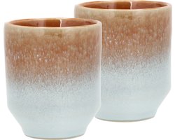 Villa Collection Allure Mok Dia 7,5 x 9 cm 0,18 liter 2 st. Blauw/Amber