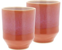 Villa Collection Allure Mok Dia 7,5 x 9 cm 0,18 liter 2 stuks Paars/Orange