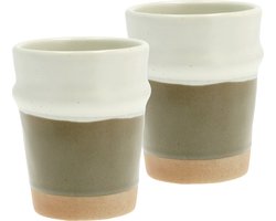 Villa Collection Evig Mok Dia 8 x 10 cm 0,35 liter 2 st. Bruin/Crème