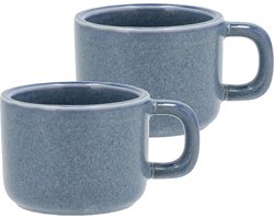 Villa Collection Fjord Espressokop 8,8 x 6 x 4,9 cm 0,1 liter 2 st. Blauw