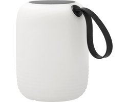 Villa Collection Hav LED Lamp met solar Dia 17,5 x 23 cm Wit/Zwart