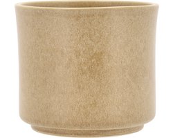 Villa Collection Leer Bloempot Dia 15 x 13 cm Crème