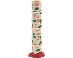 Villa Collection Styles Kaarshouder 6 x 5 x 21 cm Roze/Groen